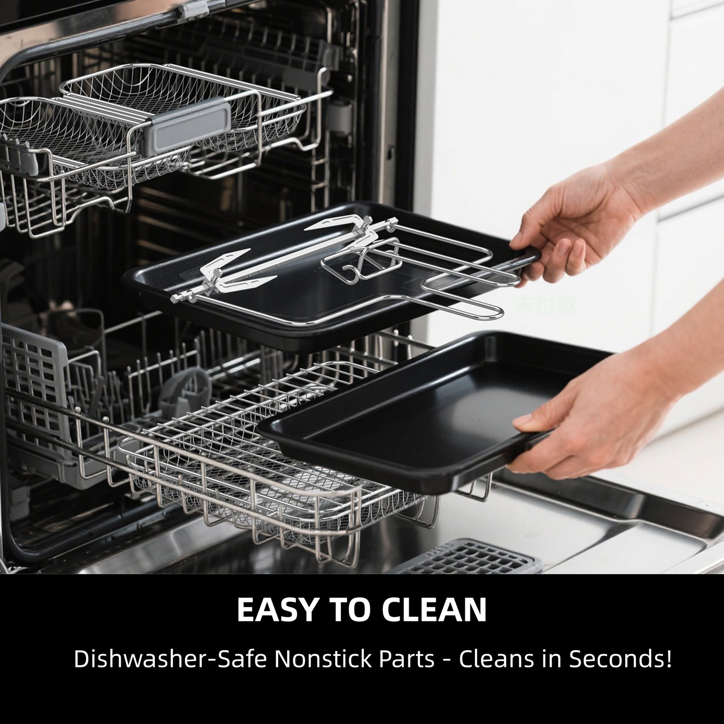 AZIYO Air Fryer Toaster Oven Combo, 24 QT Fench Door Countertop Toaster Oven, 360 Degree Air Flow, 15 Cooking Functions, Digital Controls, 13 Accessories Included, Non-toxic Food Grade Stainless Steel